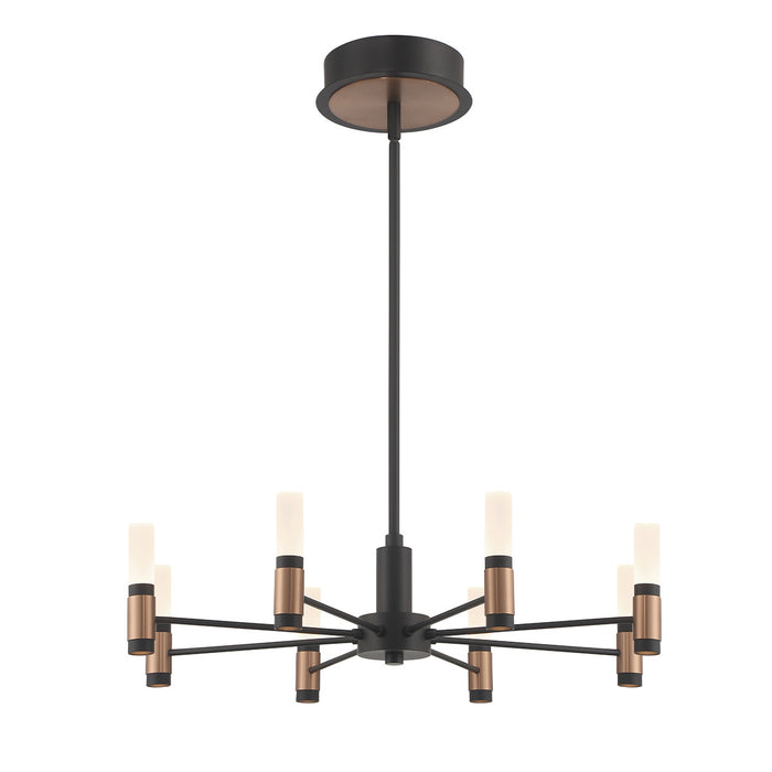 Eurofase 46352-019 Albany 24" Brass-Black Mix LED Chandelier