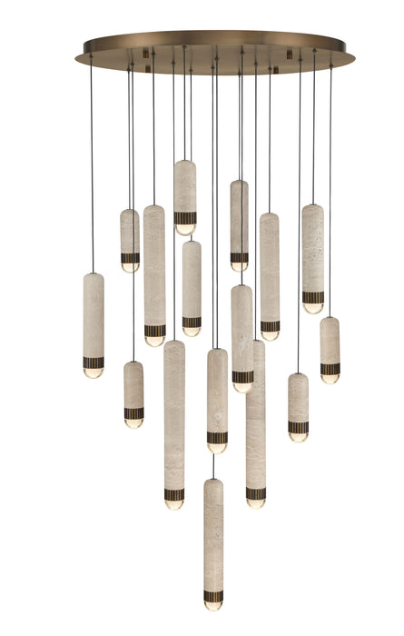 Eurofase 50131-020 Cambre 32" Antique Brass LED Chandelier