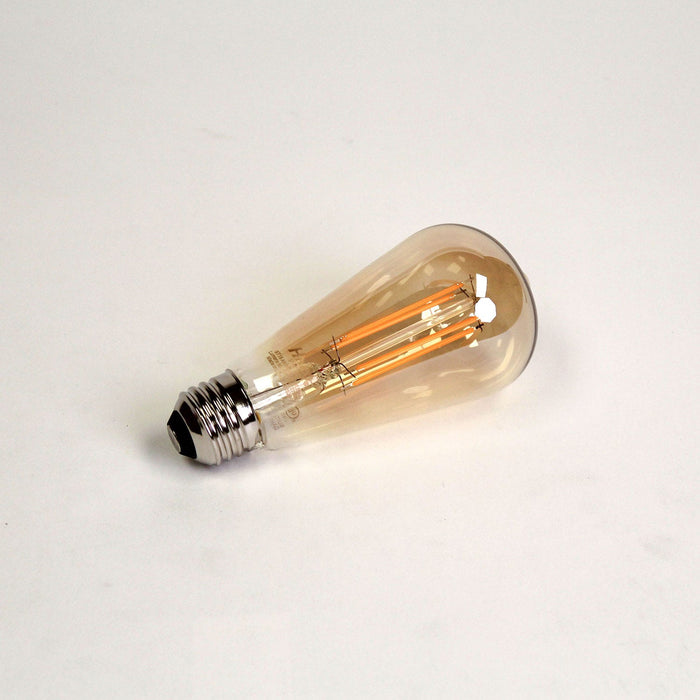 LED Filament Bulbs Halco - ST19AMB8ANT/822/LED2 - LED S19 Shape Filament Amber (E26) 120V 650L 15Khr Dimm Halco Lighting Technologies