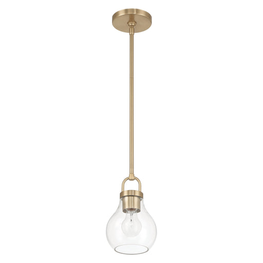 Pendant Light Thesis 207646A Mansfield 6 inch 1 light Champagne Gold Pendant Light with Clear Glass Shade THESIS