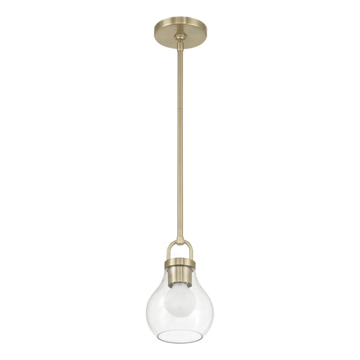 Pendant Light Thesis 207646A Mansfield 6 inch 1 light Champagne Gold Pendant Light with Clear Glass Shade THESIS