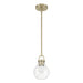 Pendant Light Thesis 207646A Mansfield 6 inch 1 light Champagne Gold Pendant Light with Clear Glass Shade THESIS