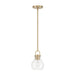 Pendant Light Thesis 207646A Mansfield 6 inch 1 light Champagne Gold Pendant Light with Clear Glass Shade THESIS