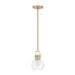 Pendant Light Thesis 207646A Mansfield 6 inch 1 light Champagne Gold Pendant Light with Clear Glass Shade THESIS