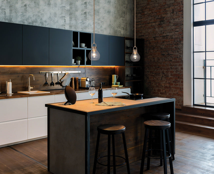 Pendant Light Thesis 207646A Mansfield 6 inch 1 light Champagne Gold Pendant Light with Clear Glass Shade THESIS