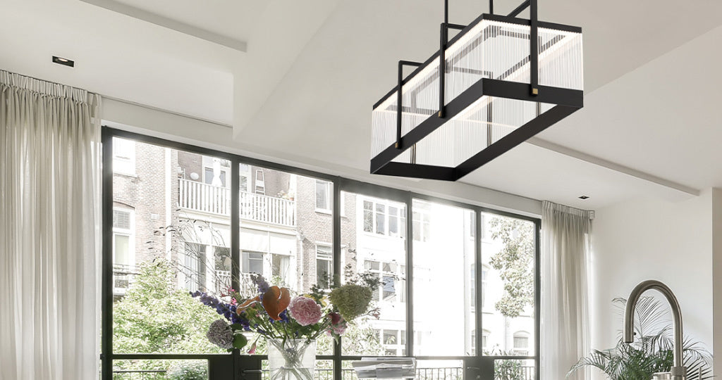 Eurofase 44255-015 Tye 41" Matte Black LED Chandelier