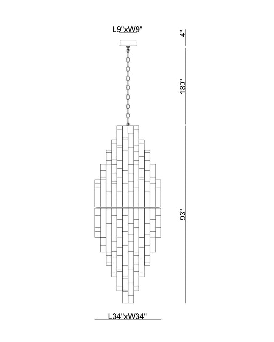 Eurofase 47914-018 Altesa 96" Chrome Chandelier