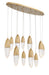 Eurofase 43861-035 Ecrou 44" Satin Gold Paint LED Chandelier