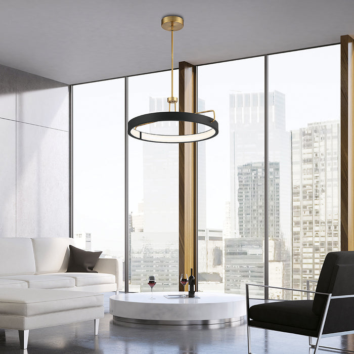 Eurofase 37082-017 Pemberton 26" Brushed Brass LED Pendant Light