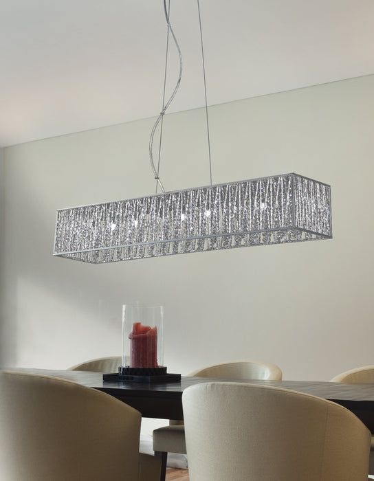 Linear Chandelier Z-Lite 872CH-45 Chrome Terra 9 Light Linear Chandelier Z-Lite