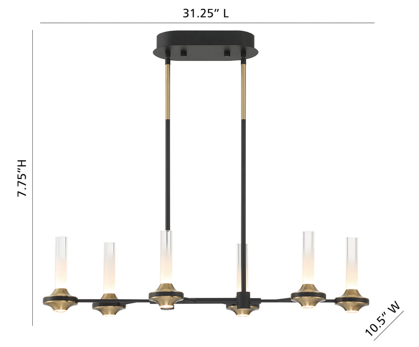 Eurofase 45713-019 Torcia 31" Matte Black LED Chandelier