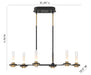 Eurofase 45713-019 Torcia 31" Matte Black LED Chandelier