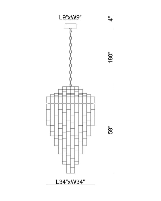 Eurofase 47913-011 Altesa 59" Chrome Chandelier