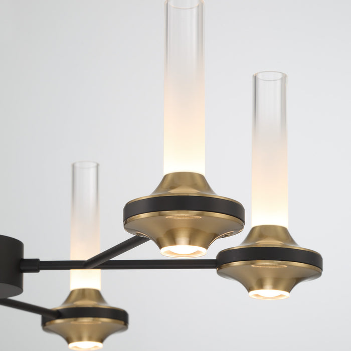 Eurofase 45712-012 Torcia 24" Matte Black LED Chandelier