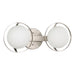 Vanity Light Thesis 206972A Parker 16 inch 2 light Brushed Nickel Vanity Light with Etched Opal Glass Shades THESIS