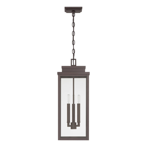 Exterior Pendant Light Thesis 207755A Hillside 9 inch 3 light Dark Bronze Exterior Pendant Light with Clear Glass THESIS