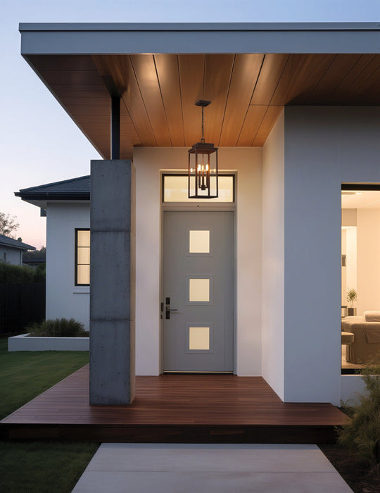 Exterior Pendant Light Thesis 207755A Hillside 9 inch 3 light Dark Bronze Exterior Pendant Light with Clear Glass THESIS
