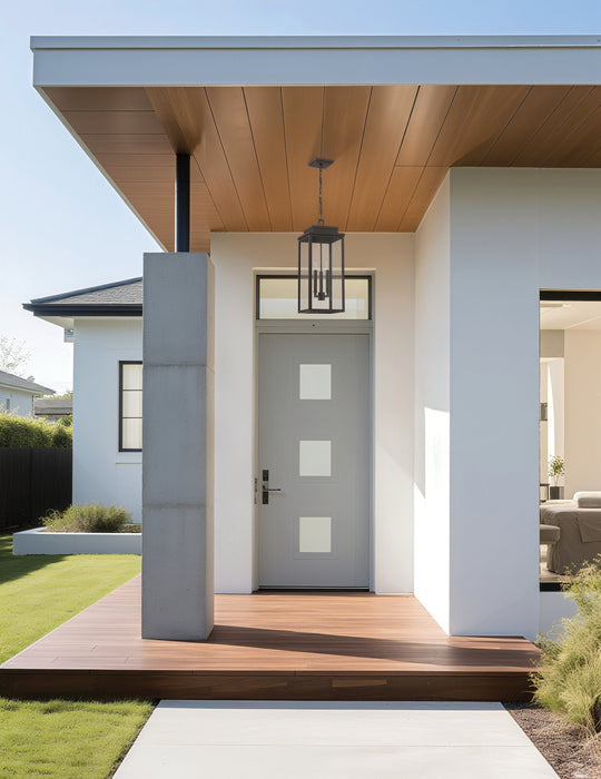 Exterior Pendant Light Thesis 207755A Hillside 9 inch 3 light Dark Bronze Exterior Pendant Light with Clear Glass THESIS