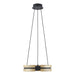 Convertible Pendant Thesis 206939A Grazia 15 inch Matte Black and Brushed Gold LED Convertible Pendant THESIS