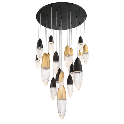 Eurofase 43860-043 Ecrou 40" Gold-Black Mix LED Chandelier