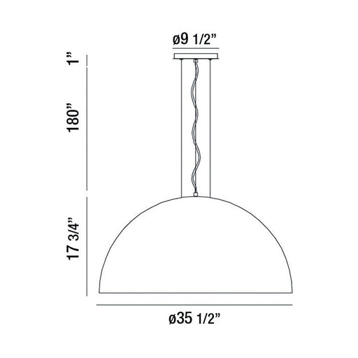 Eurofase 37224-034 Laverton 36" Matte White LED Chandelier