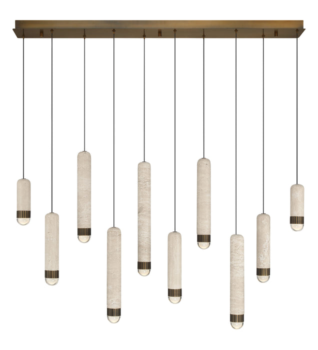 Eurofase 50129-027 Cambre 50" Antique Brass LED Chandelier