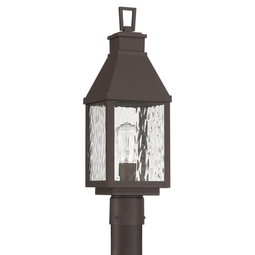 Exterior Post Light Thesis 207765A Glencrest 20 inch 1 light Dark Bronze Exterior Post Light with Clear Water Glass THESIS