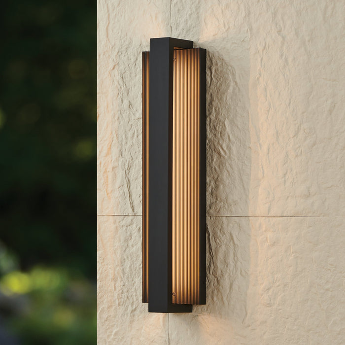 Exterior Wall Sconce Thesis 207135A Jubilee 24 inch Matte Black 5CCT LED Exterior Wall Sconce THESIS