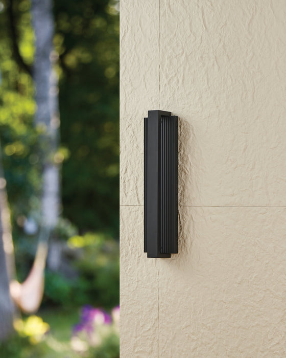 Exterior Wall Sconce Thesis 207135A Jubilee 24 inch Matte Black 5CCT LED Exterior Wall Sconce THESIS