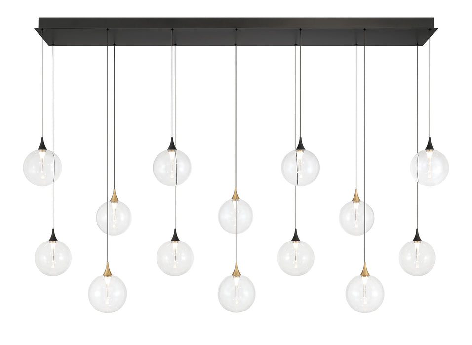 Eurofase 48940-016 Iissa 72" Gold-Black Mix LED Chandelier
