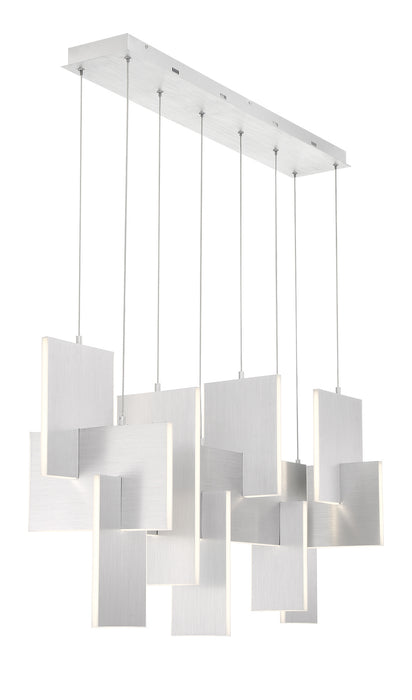 Eurofase 38044-030 Coburg 42" Anodized Silver LED Chandelier