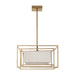 Convertible Pendant Thesis 207272A Abbey 18 inch 4 light Brass Convertible Pendant with Cream Cotton Rope Shade THESIS