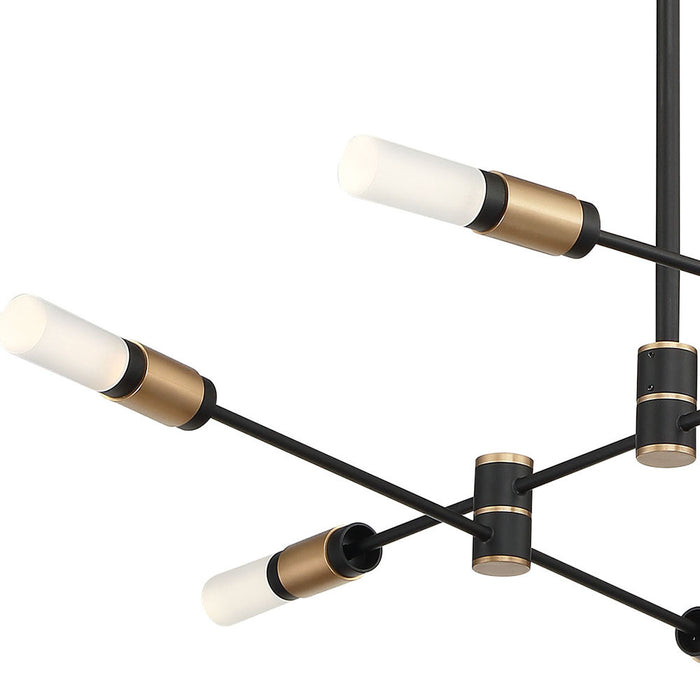 Eurofase 37050-016 Albany 32" Brass-Black Mix LED Chandelier
