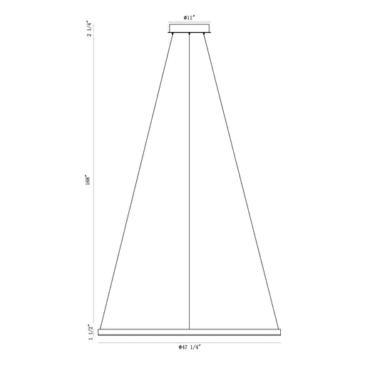 Eurofase 31472-031 Spunto 47" Brushed Gold LED Chandelier
