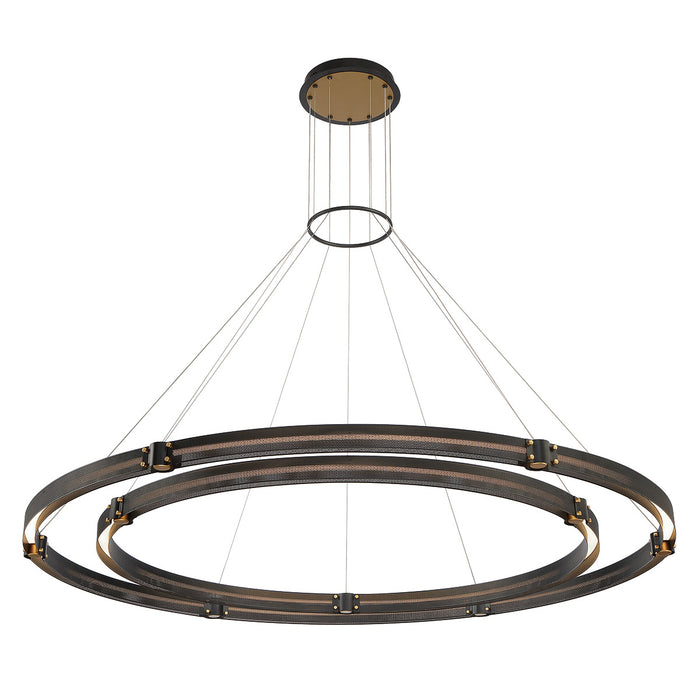 Eurofase 37384-012 Admiral 62" Gold-Black Mix LED Chandelier