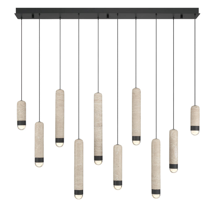 Eurofase 50129-010 Cambre 50" Matte Black LED Chandelier