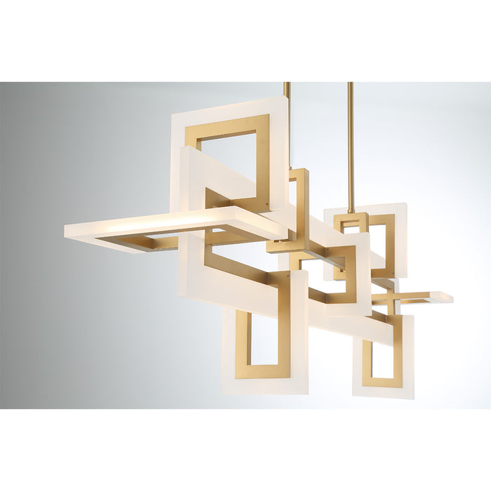 Eurofase 45719-011 Inizio 48" Matte Gold LED Chandelier