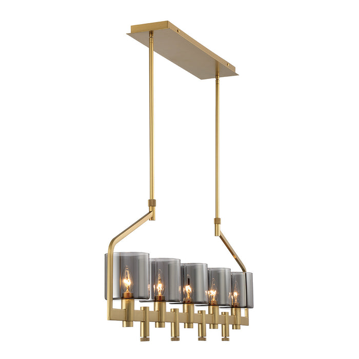 Eurofase 45652-011 Decato 42" Satin Gold Paint Chandelier