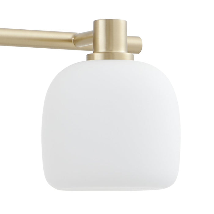 Vanity Light Thesis 207013A Valentina 24 inch 3 light Champagne Gold Vanity Light with Etched Opal Glass Shades THESIS