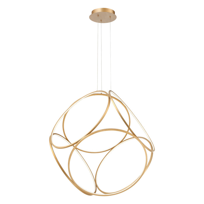 Eurofase 37104-023 Glenview 34" Brushed Gold LED Chandelier