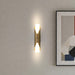 Wall Sconce Thesis 207617A Crescendo 18 inch 2 light Natural Brass Wall Sconce with Alabaster Glass THESIS