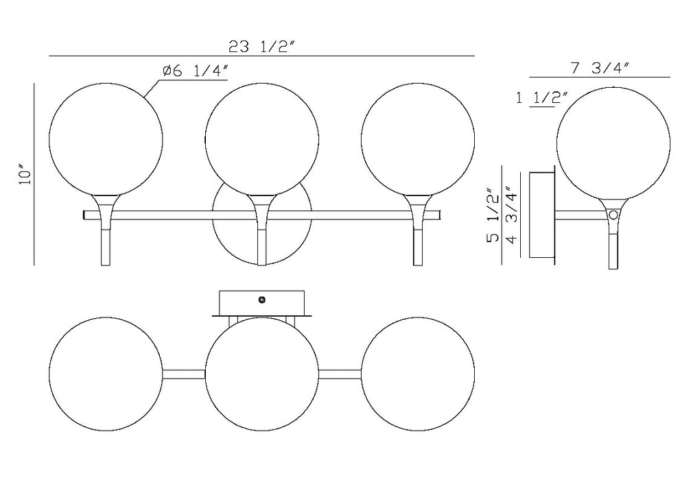Eurofase 48914-024 Iissa 3-Light Satin Nickel LED Vanity Light
