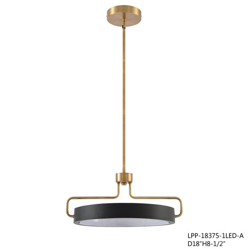 Eurofase 37083-014 Pemberton 18" Brushed Brass LED Pendant Light