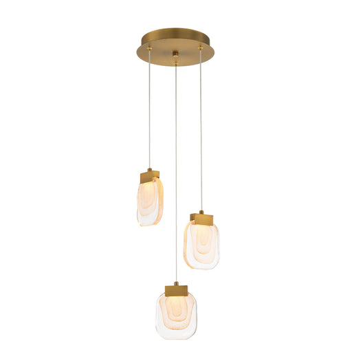 Eurofase 38042-010 Paget 10" Matte Gold LED Chandelier
