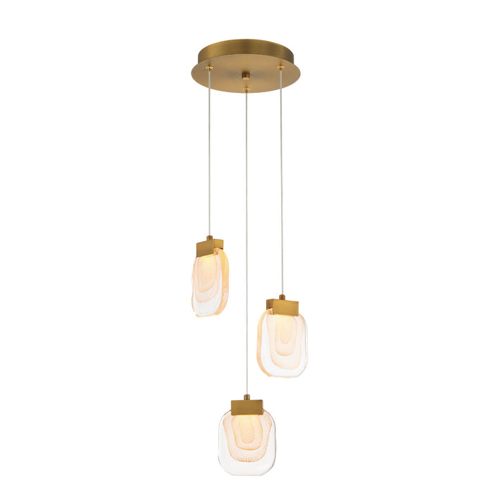 Eurofase 38042-010 Paget 10" Matte Gold LED Chandelier