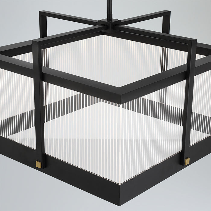 Eurofase 44256-012 Tye 20" Matte Black LED Chandelier