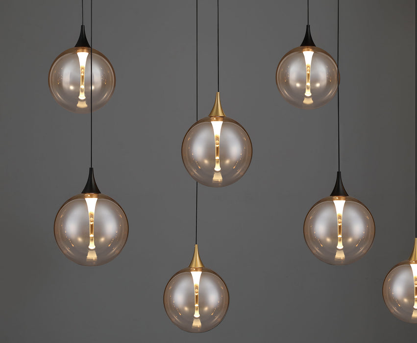 Eurofase 48940-030 Iissa 72" Gold-Black Mix LED Chandelier