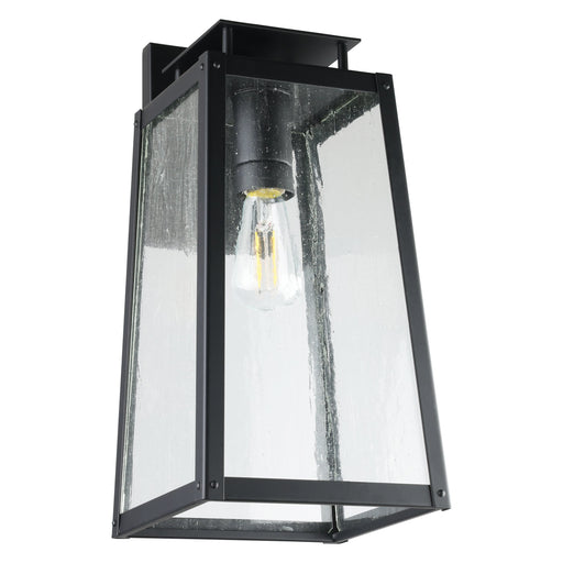 Exterior Wall Sconce Thesis 207131A Salford 17 inch 1 light Matte Black Exterior Wall Sconce with Clear Antique Glass THESIS