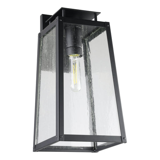 Exterior Wall Sconce Thesis 207131A Salford 17 inch 1 light Matte Black Exterior Wall Sconce with Clear Antique Glass THESIS