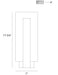 Eurofase 45721-014 Carta 18" Matte Black LED Outdoor Wall Light